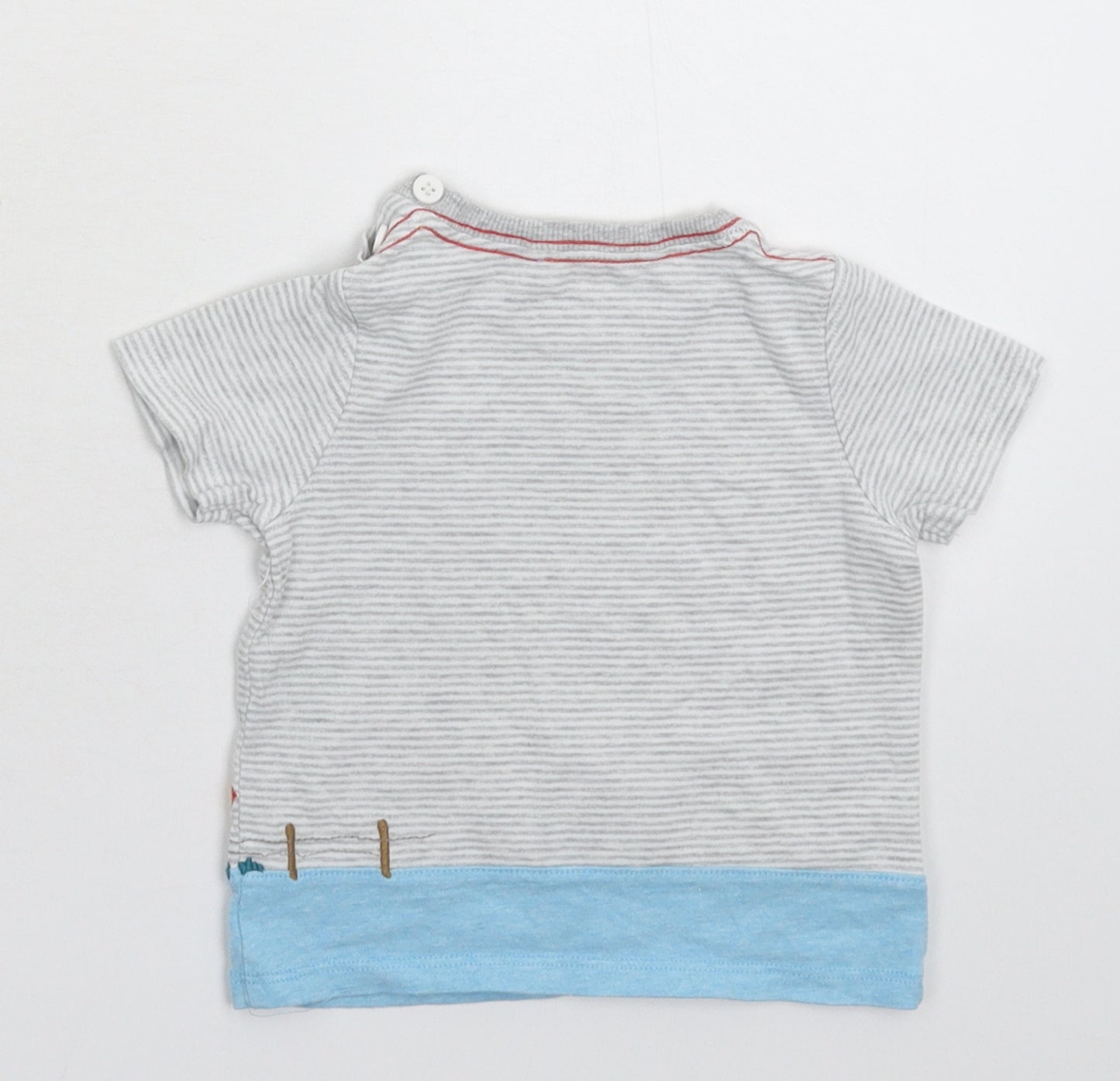 John Lewis Baby Multicoloured Striped  Basic T-Shirt Size 9-12 Months