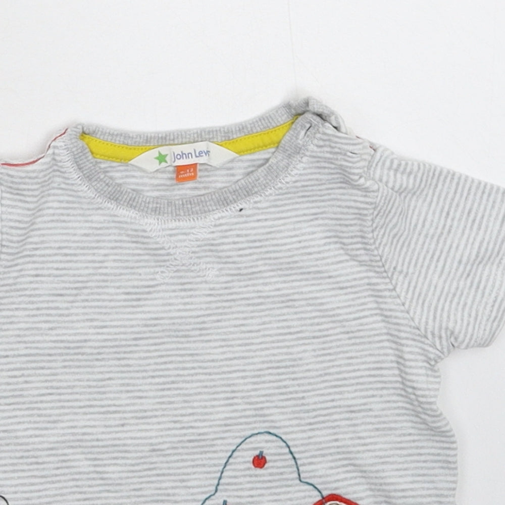 John Lewis Baby Multicoloured Striped  Basic T-Shirt Size 9-12 Months
