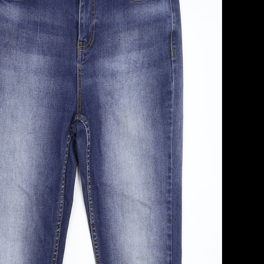 F&F Womens Blue  Denim Cropped Jeans Size 12 L23 in