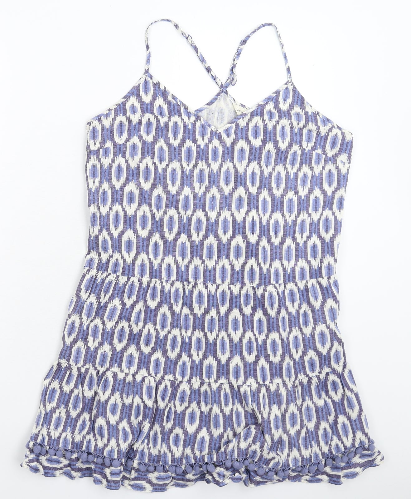 F&F Womens Blue Geometric  Tank Dress  Size 14