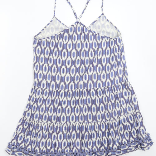 F&F Womens Blue Geometric  Tank Dress  Size 14