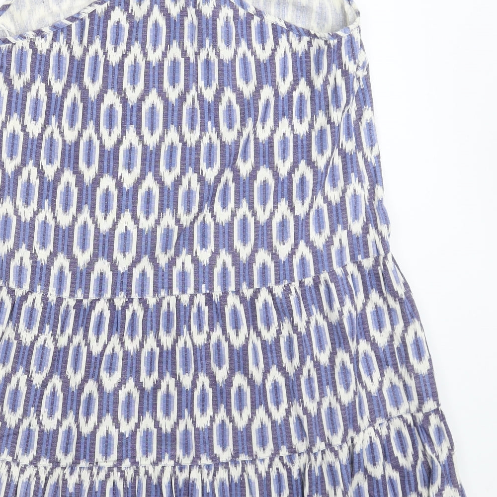 F&F Womens Blue Geometric  Tank Dress  Size 14