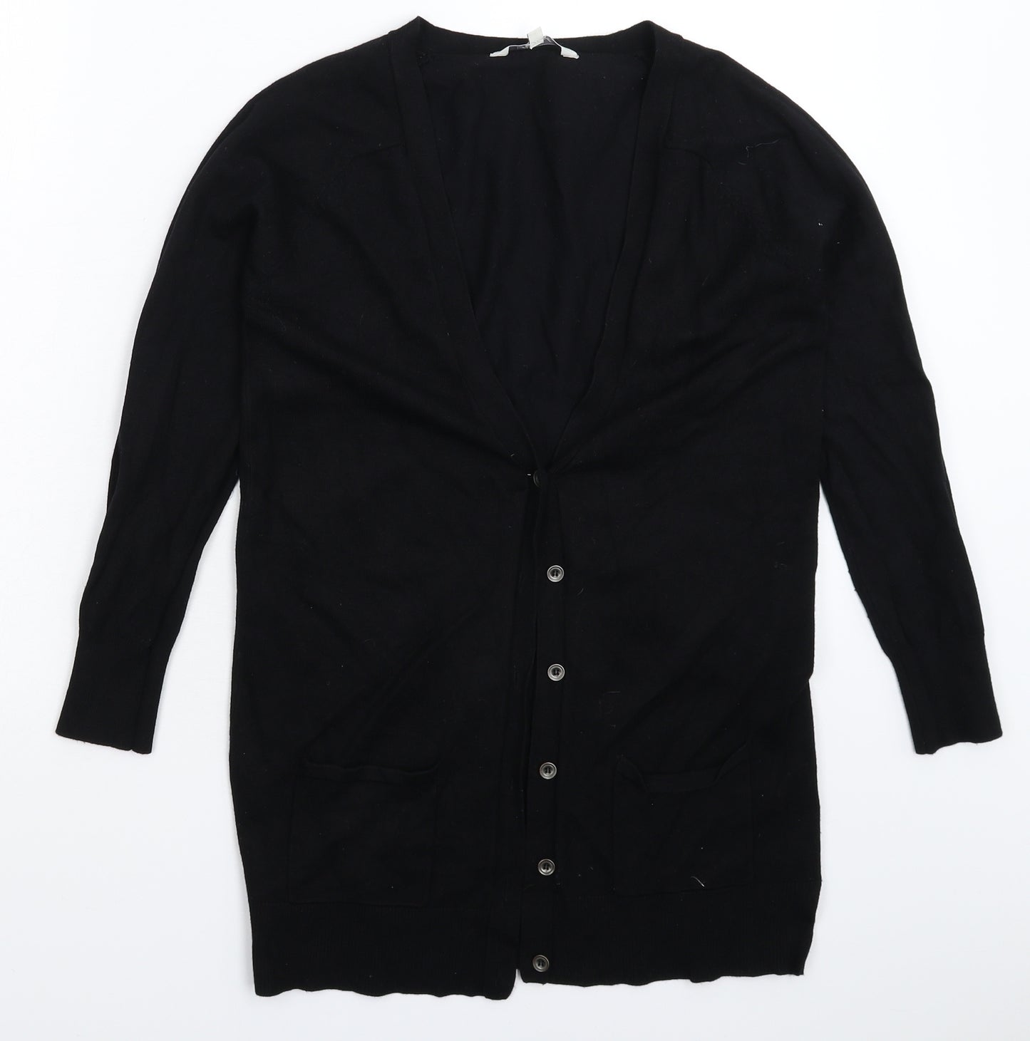 Peacocks Womens Black  Knit Cardigan Jumper Size 8