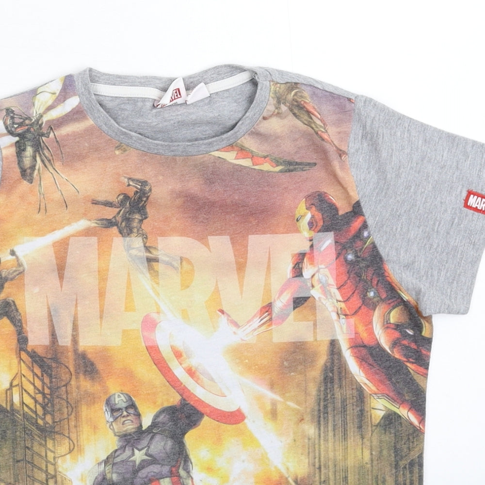 Marvel Boys Grey   Basic T-Shirt Size 9-10 Years