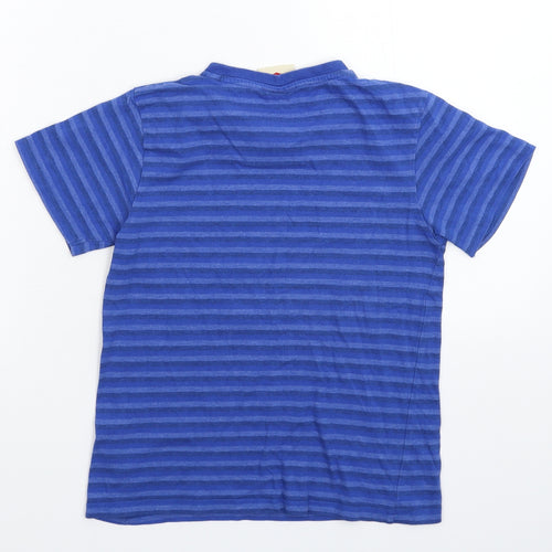 Lee Cooper Boys Blue Striped  Basic T-Shirt Size 7-8 Years