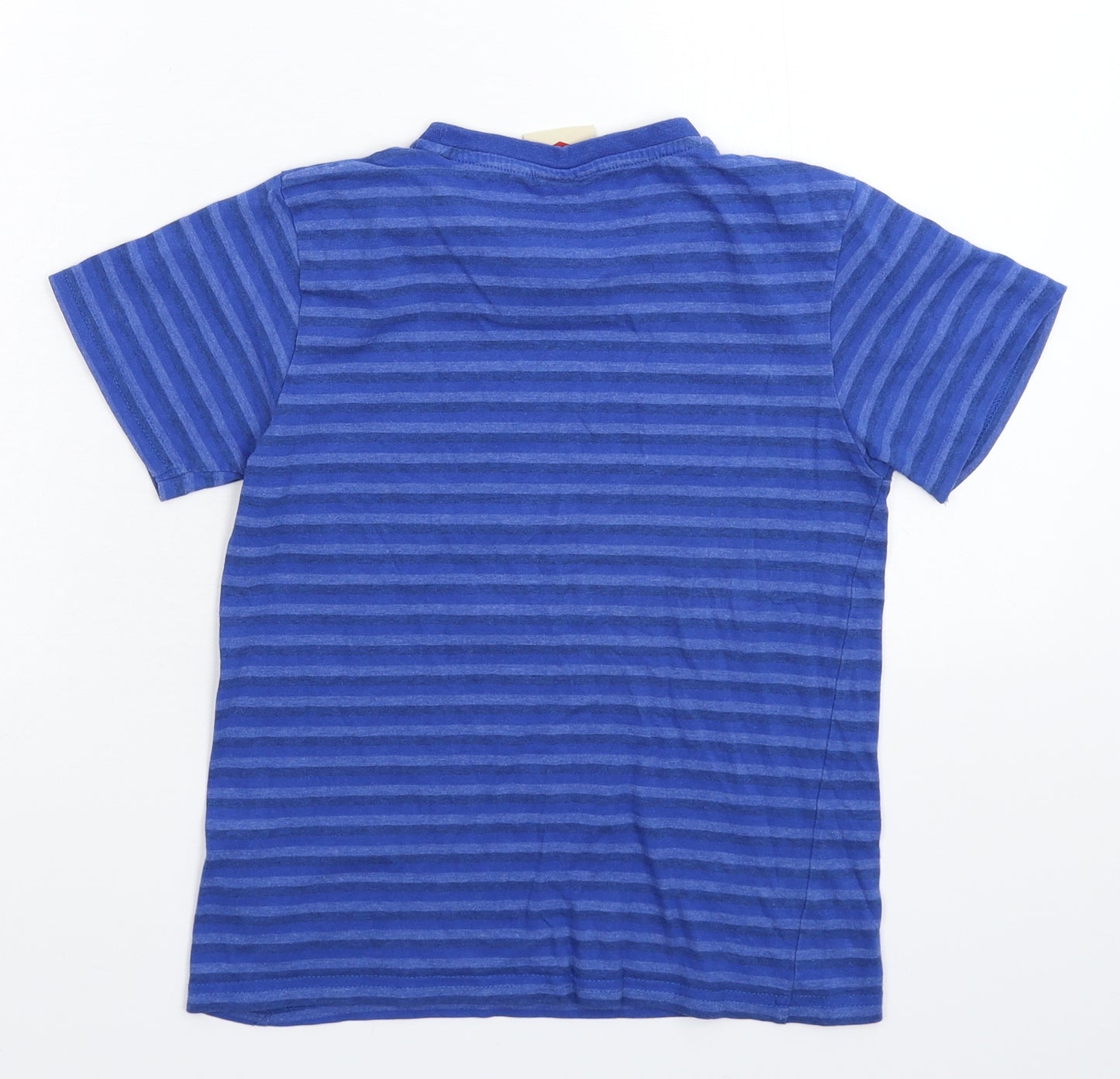 Lee Cooper Boys Blue Striped  Basic T-Shirt Size 7-8 Years