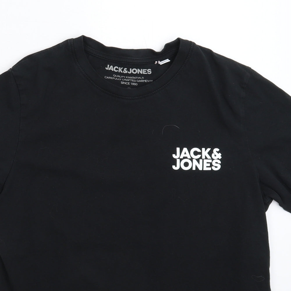 JACK & JONES Mens Black    T-Shirt Size M