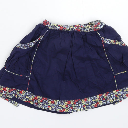 Molly n' Jack Girls Blue Floral  A-Line Skirt Size 2-3 Years