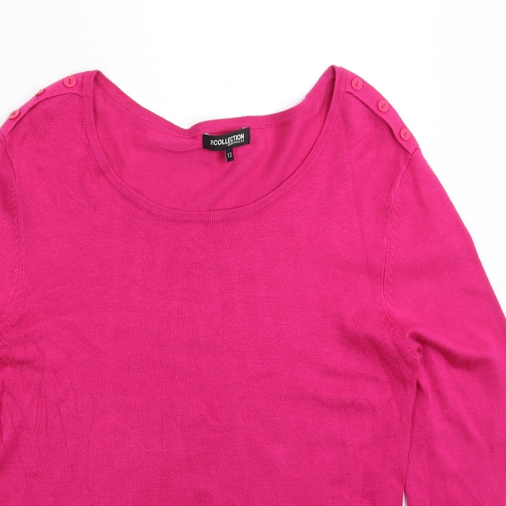 Debenhams Womens Pink  Knit Pullover Jumper Size 12