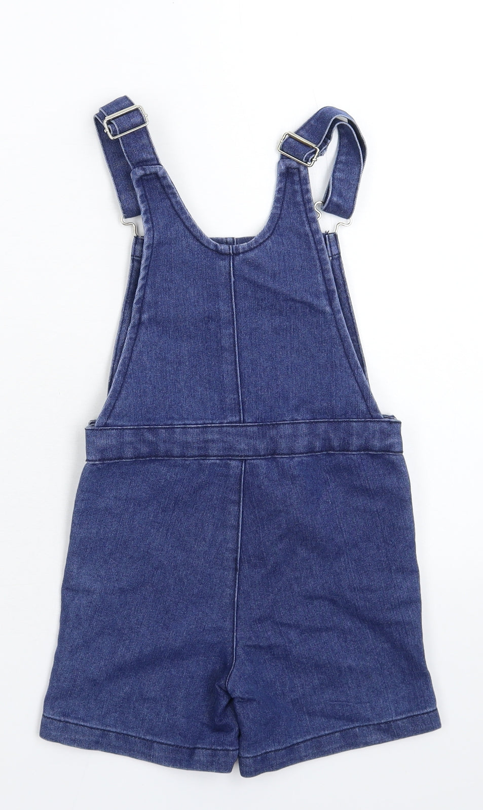 Hullabaloo Girls Blue Floral Denim Dungaree One-Piece Size 2-3 Years