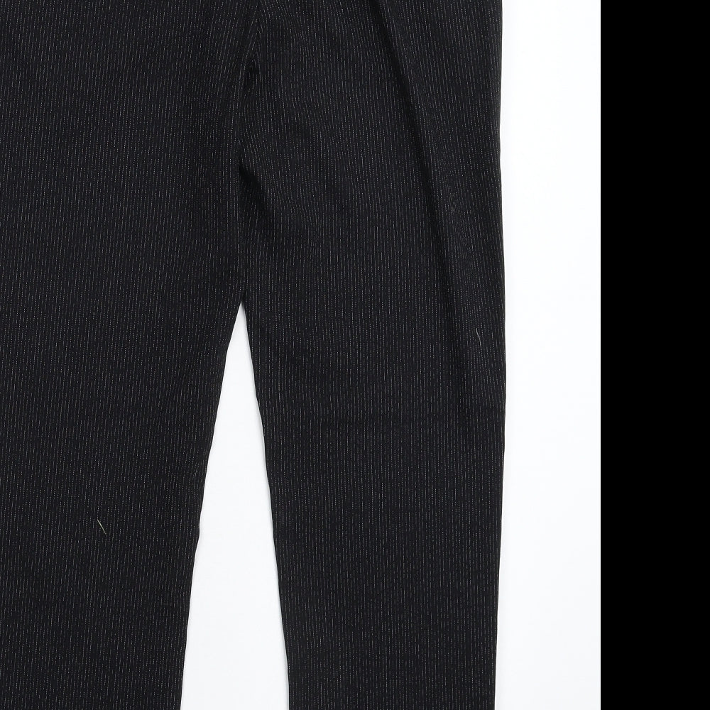 NEXT Womens Black Striped  Dress Pants Trousers Size 10 L25 in