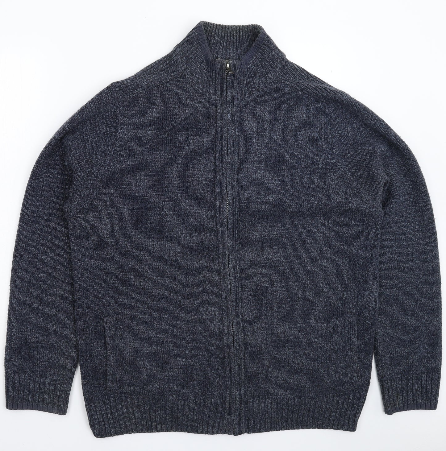 Marks and Spencer Mens Blue  Knit Cardigan Jumper Size XL