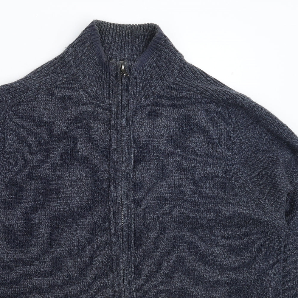 Marks and Spencer Mens Blue  Knit Cardigan Jumper Size XL