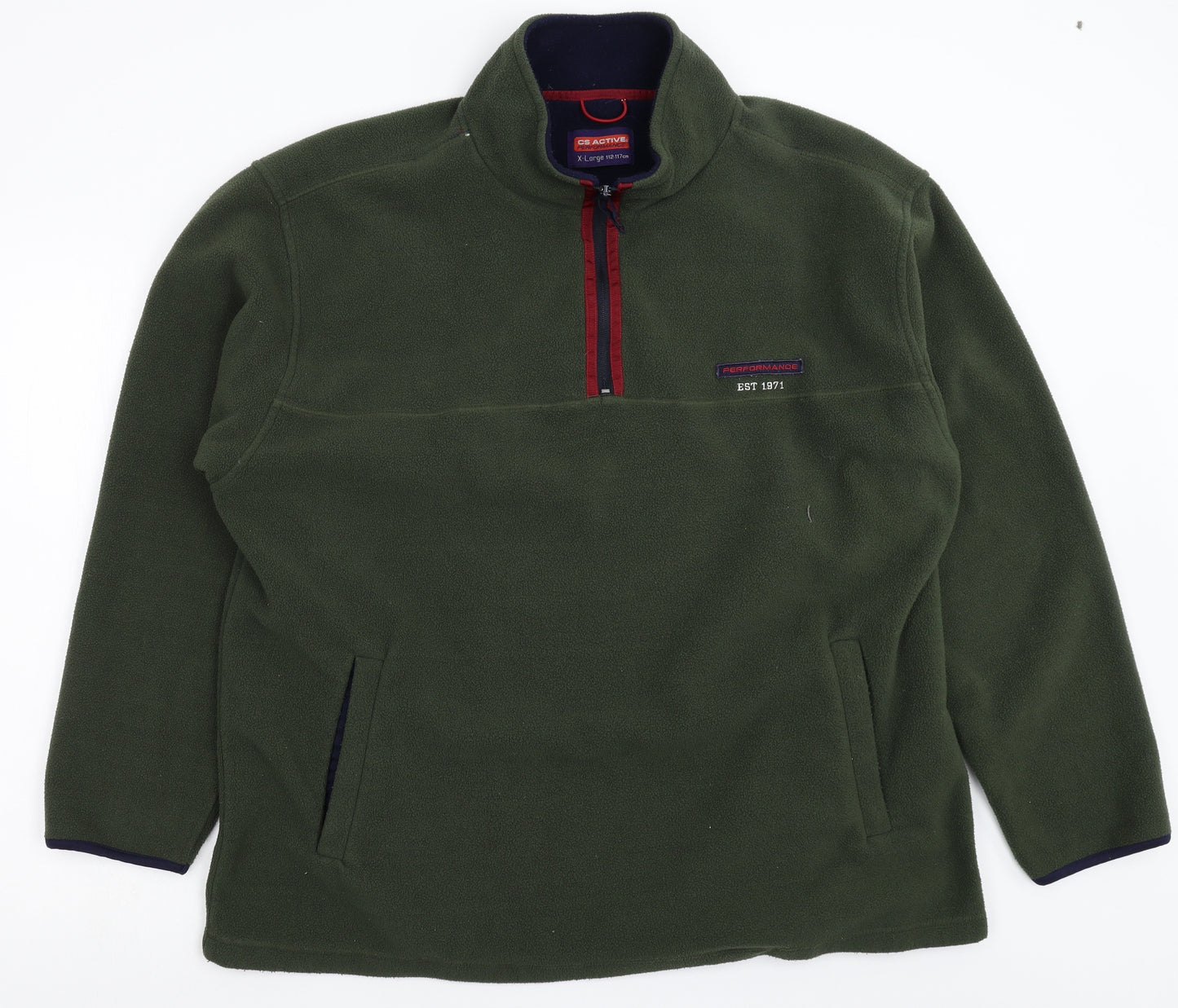 CS Active Mens Green  Fleece Jacket  Size XL