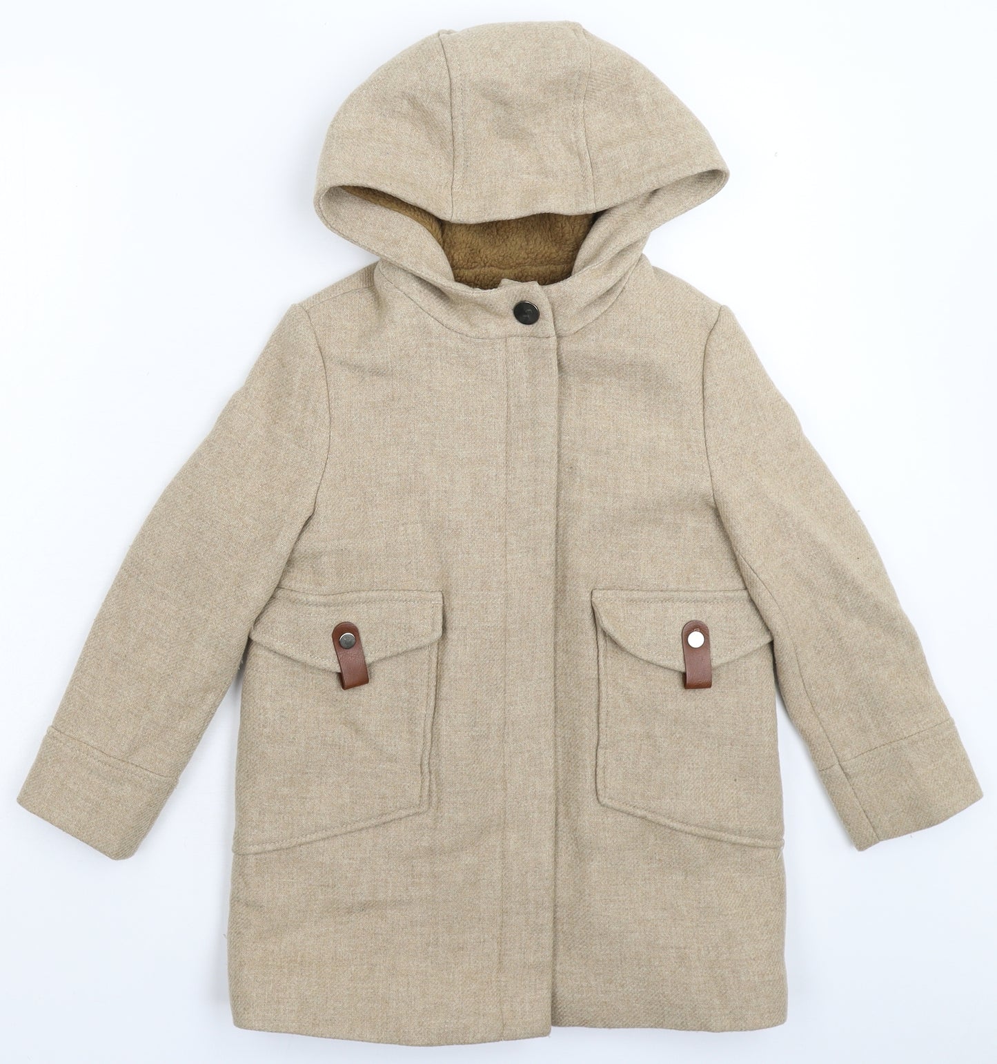 Zara Girls Beige   Overcoat Coat Size 9 Years