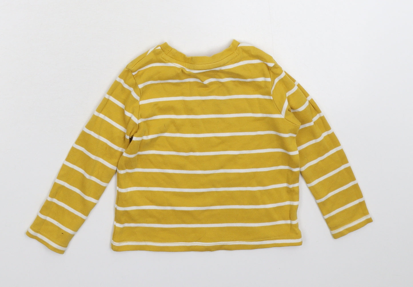 F&F Baby Yellow Striped  Basic T-Shirt Size 12-18 Months