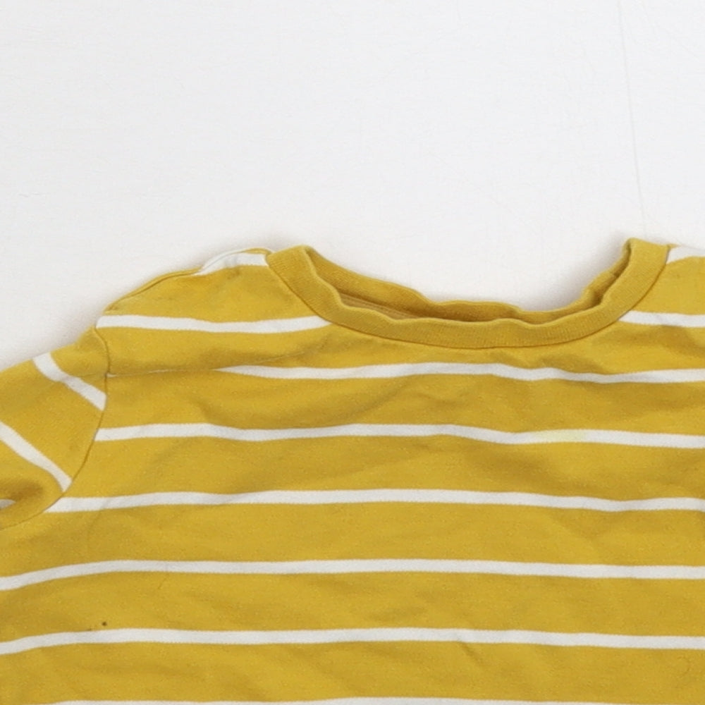 F&F Baby Yellow Striped  Basic T-Shirt Size 12-18 Months