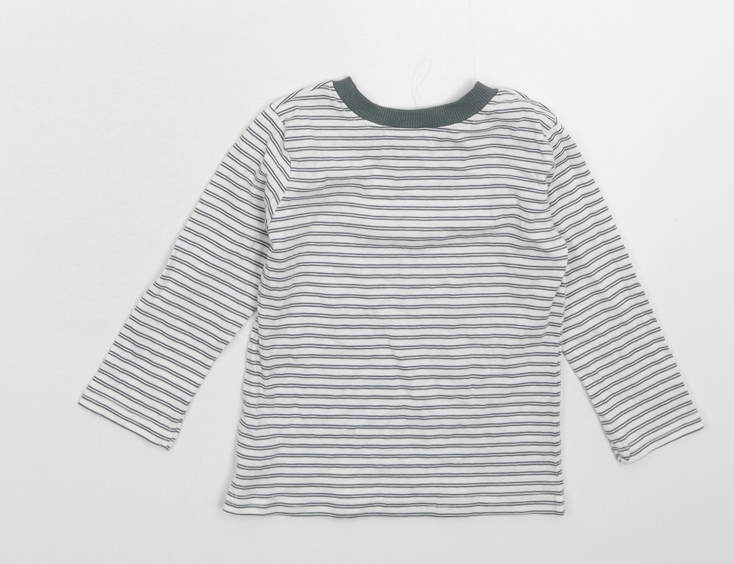 George Baby White Striped  Basic T-Shirt Size 9-12 Months