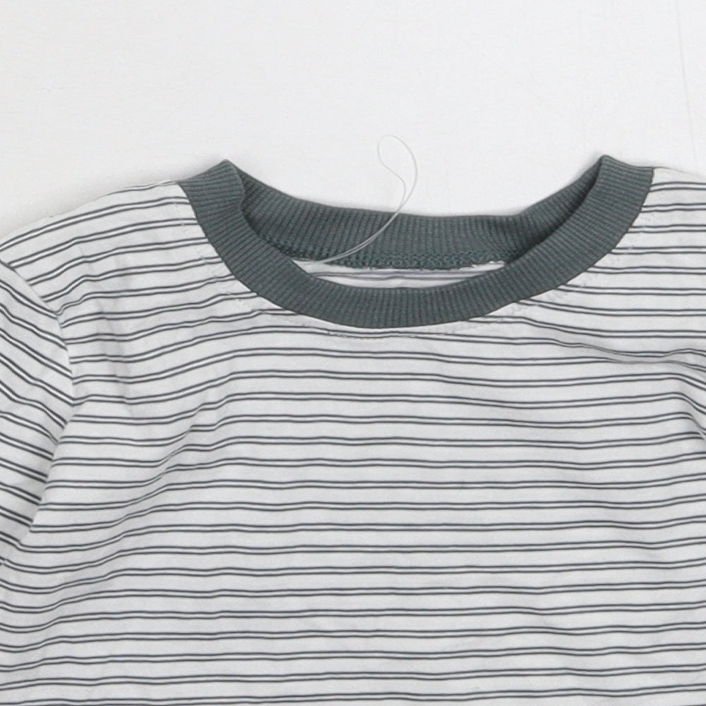 George Baby White Striped  Basic T-Shirt Size 9-12 Months
