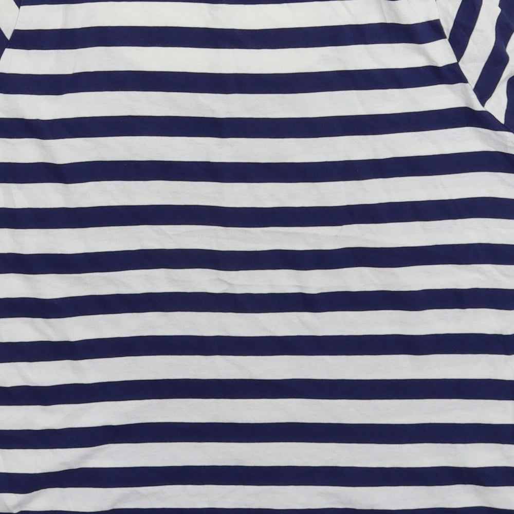 TU Womens Blue Striped  Basic T-Shirt Size 14