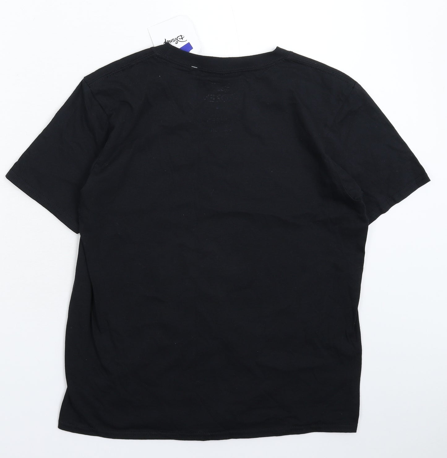 Disney Girls Black   Basic T-Shirt Size 11-12 Years