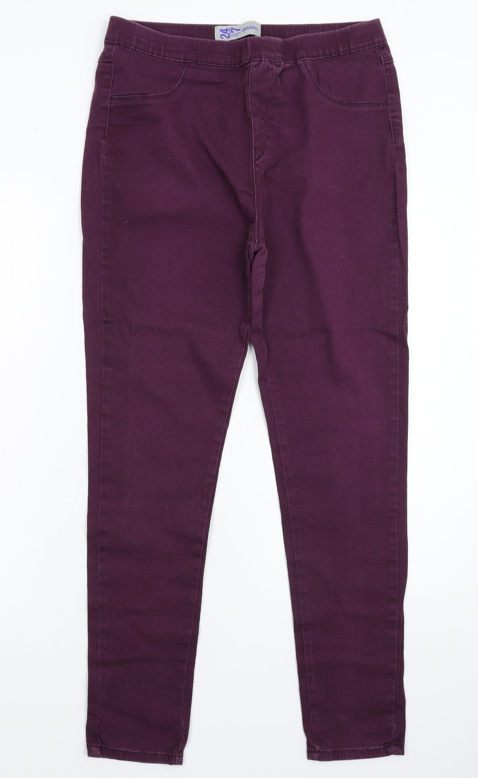 Peacocks Womens Purple  Denim Jegging Jeans Size 14 L27 in