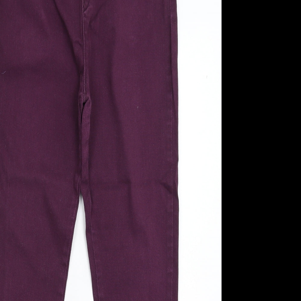 Peacocks Womens Purple  Denim Jegging Jeans Size 14 L27 in