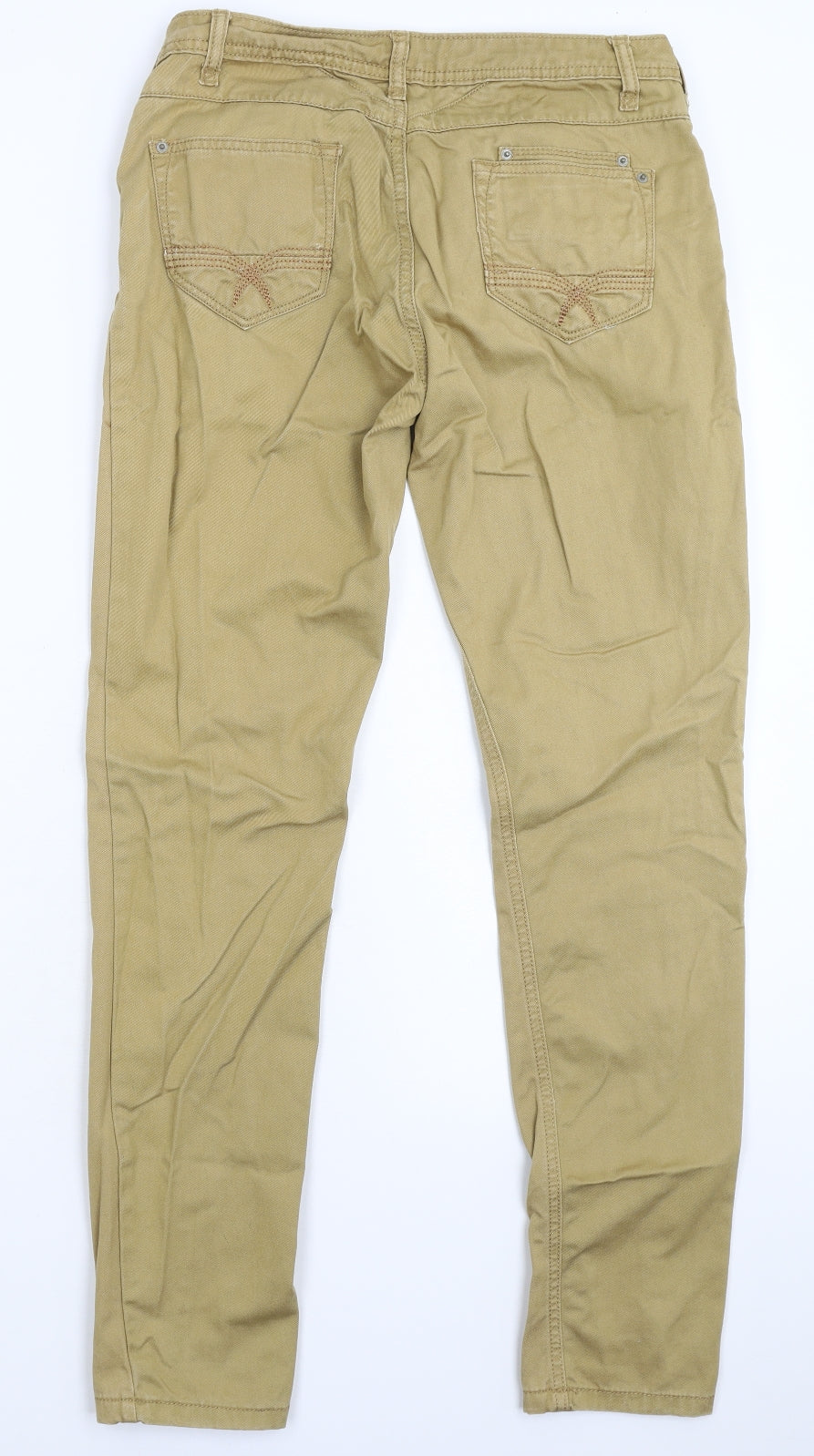 Falmer Womens Beige  Denim Straight Jeans Size 10 L29 in