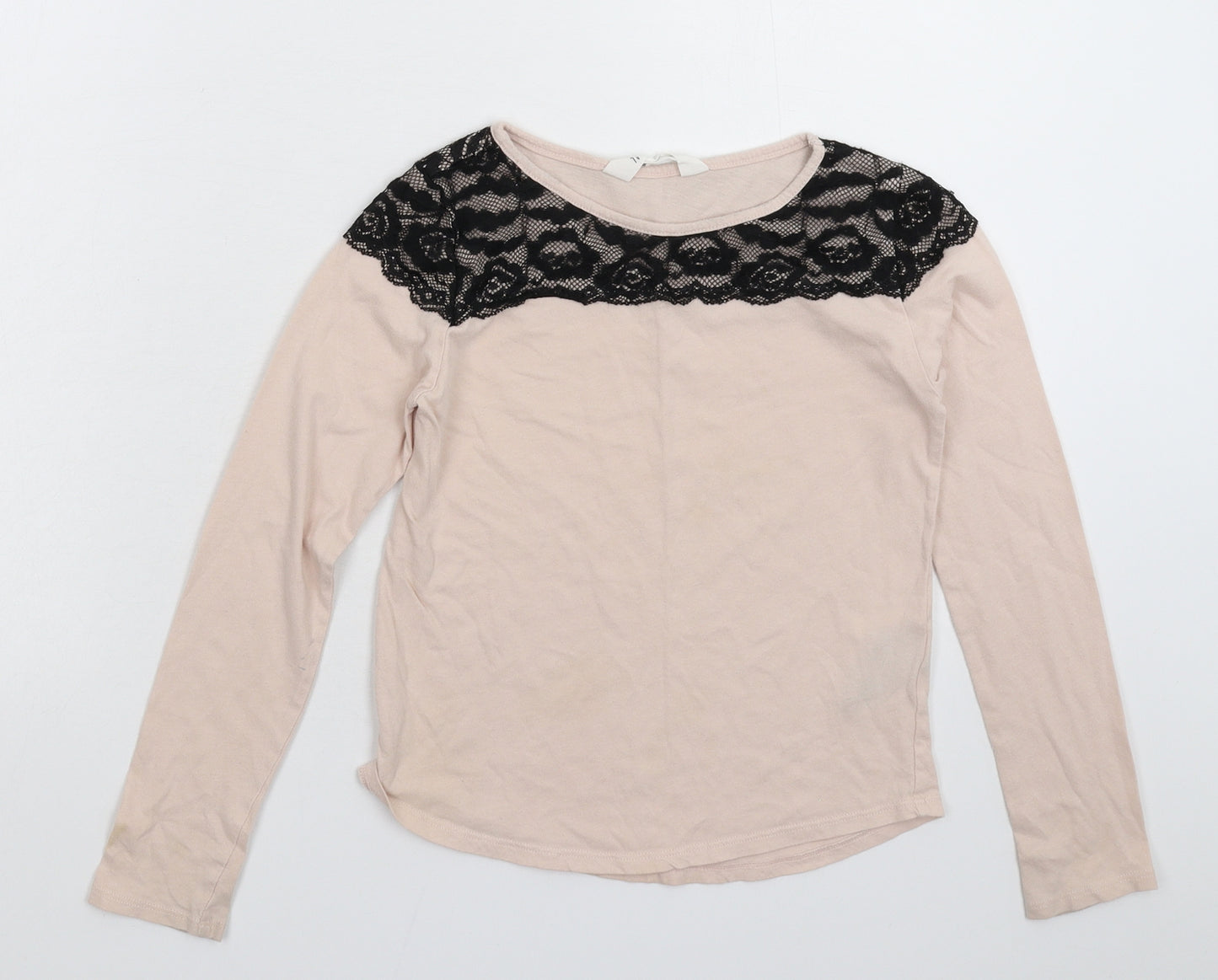 H&M Girls Beige   Basic T-Shirt Size 9-10 Years