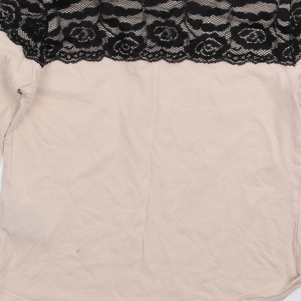 H&M Girls Beige   Basic T-Shirt Size 9-10 Years