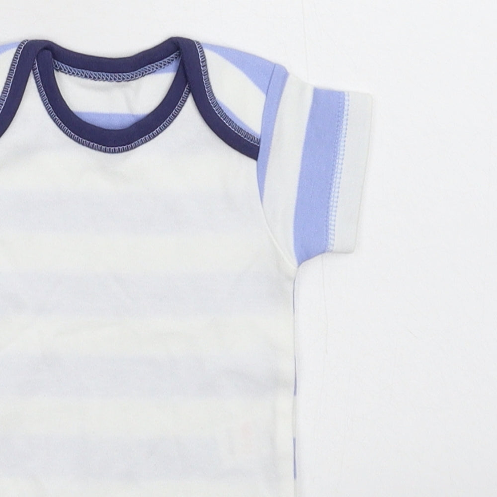 George Baby Multicoloured Striped  Babygrow One-Piece Size 0-3 Months