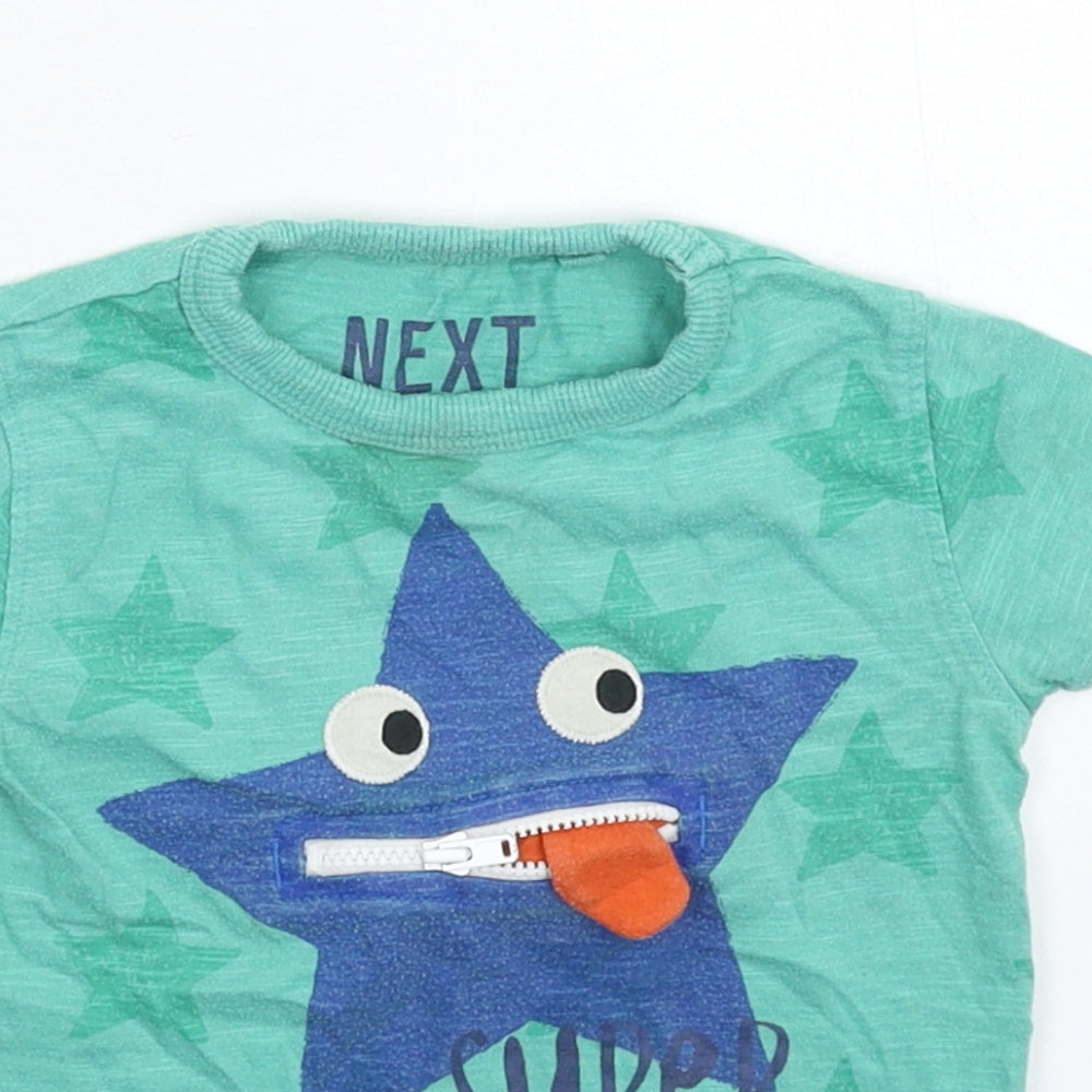 NEXT Baby Green Geometric  Basic T-Shirt Size 9-12 Months