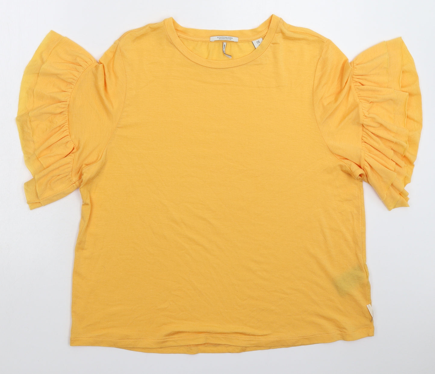 Scotch & Soda Womens Yellow   Basic Blouse Size XL