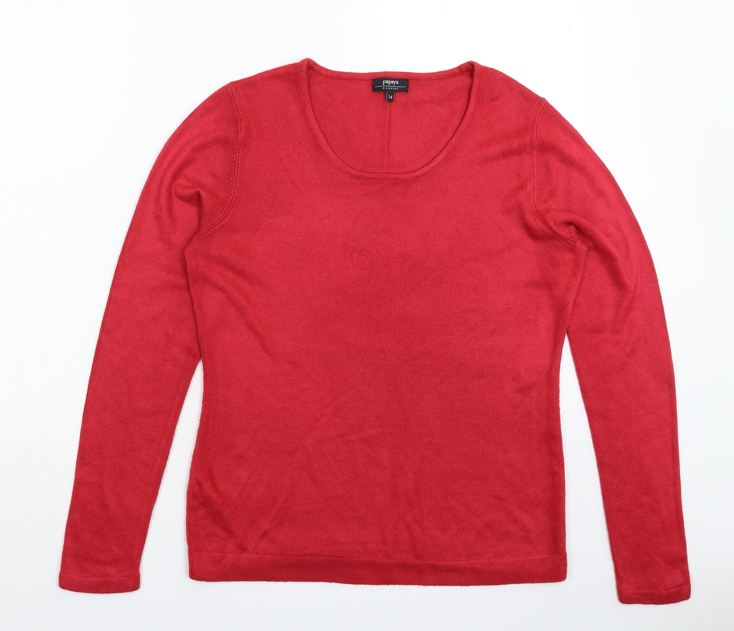 Papaya Womens Pink  Knit Pullover Jumper Size 14