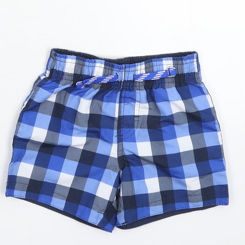 Rebel Baby Blue Check  Cropped Trousers Size 12-18 Months