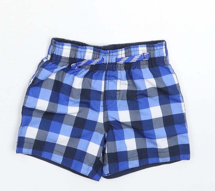 Rebel Baby Blue Check Cropped Trousers Size 12-18 Months