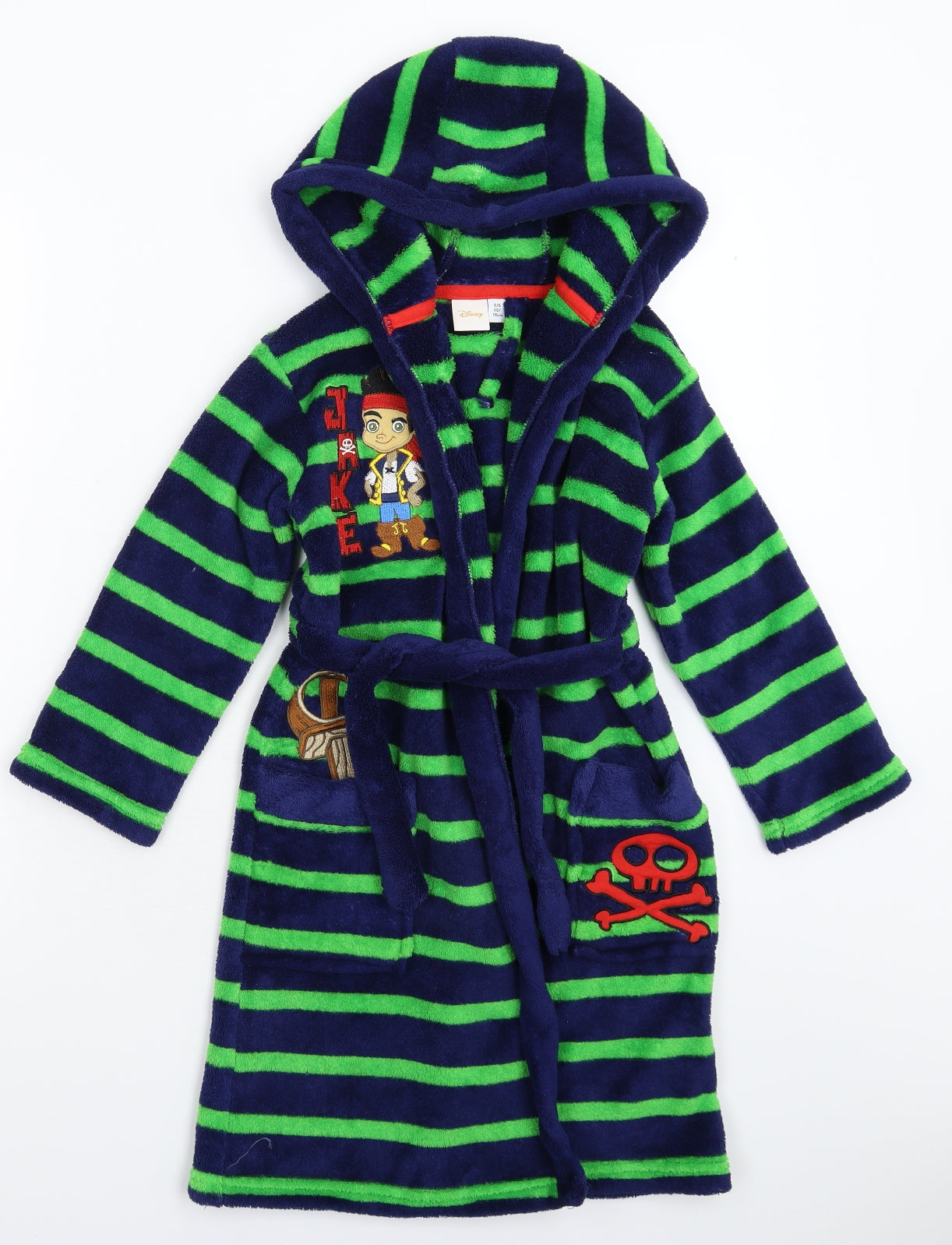 Tesco Boys Multicoloured Striped Fleece  Robe Size 5 Years
