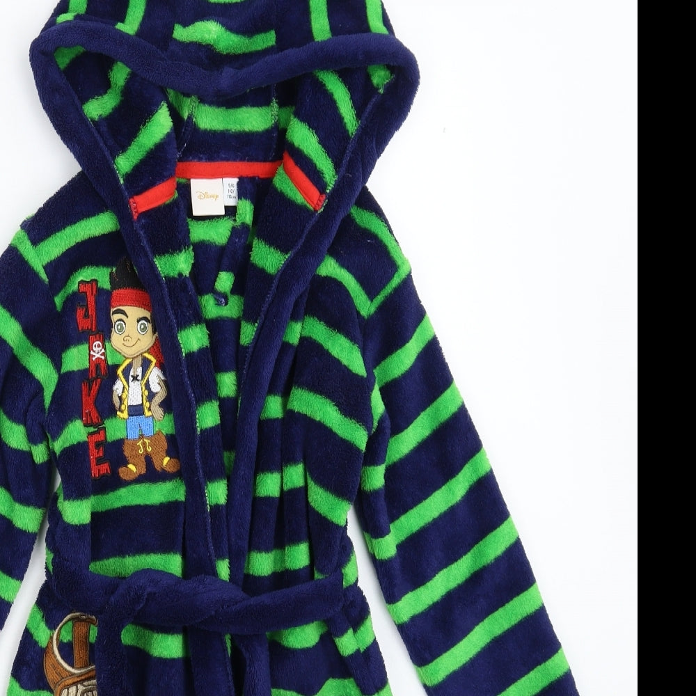 Tesco Boys Multicoloured Striped Fleece  Robe Size 5 Years