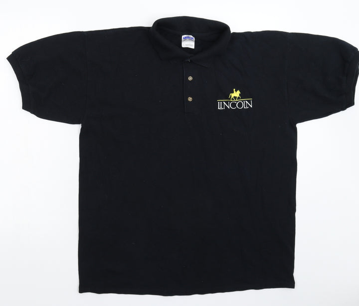 Gildan Mens Blue Polo Size L
