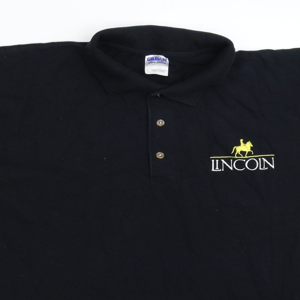 Gildan Mens Blue    Polo Size L