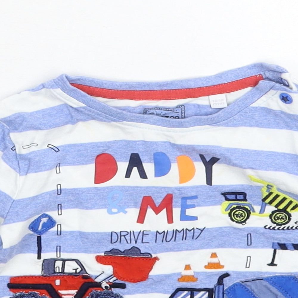 Blue Zoo Baby Multicoloured Striped  Basic T-Shirt Size 12-18 Months