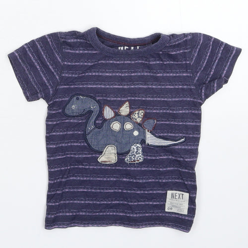 NEXT Baby Blue Striped  Basic T-Shirt Size 12-18 Months