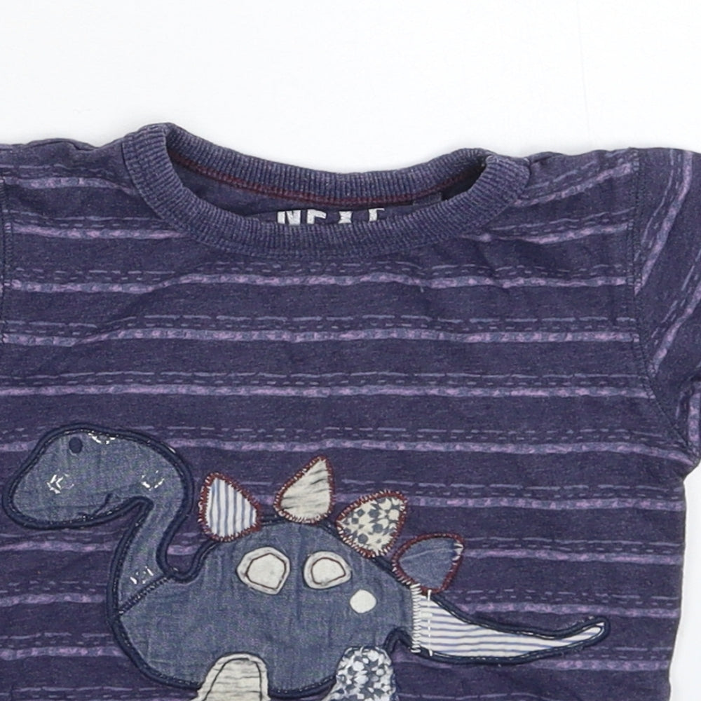 NEXT Baby Blue Striped  Basic T-Shirt Size 12-18 Months