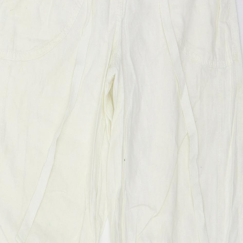 NEXT Womens White   Trousers  Size 8 L32 in