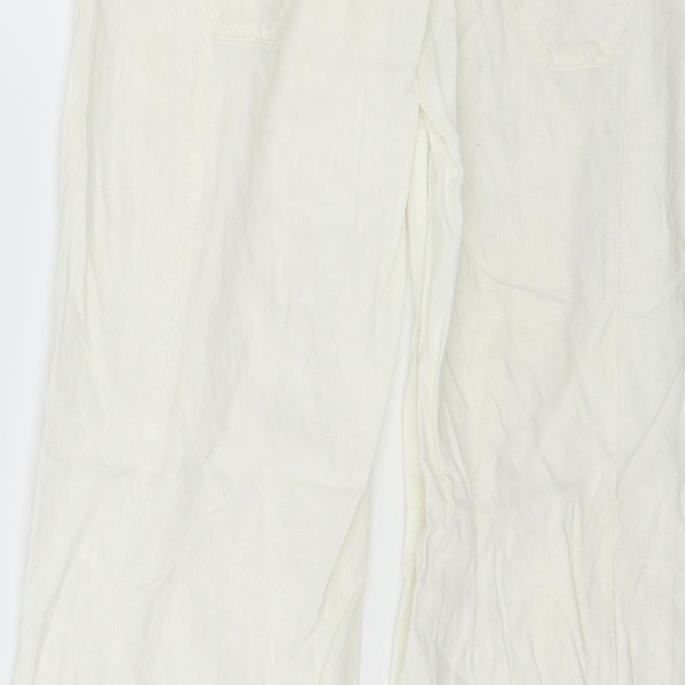 NEXT Womens White   Trousers  Size 8 L32 in