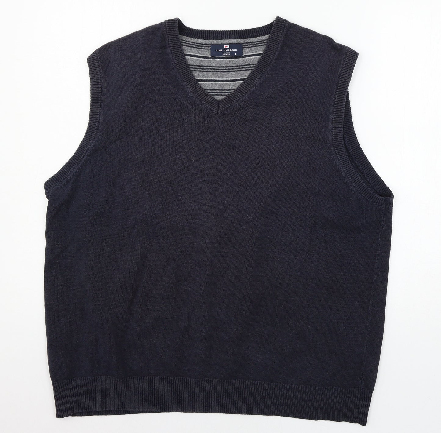 Blue Harbour Mens Blue  Knit Pullover Jumper Size L