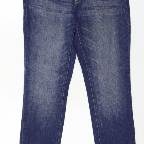 Gap Womens Blue  Denim Straight Jeans Size 34 in L28 in