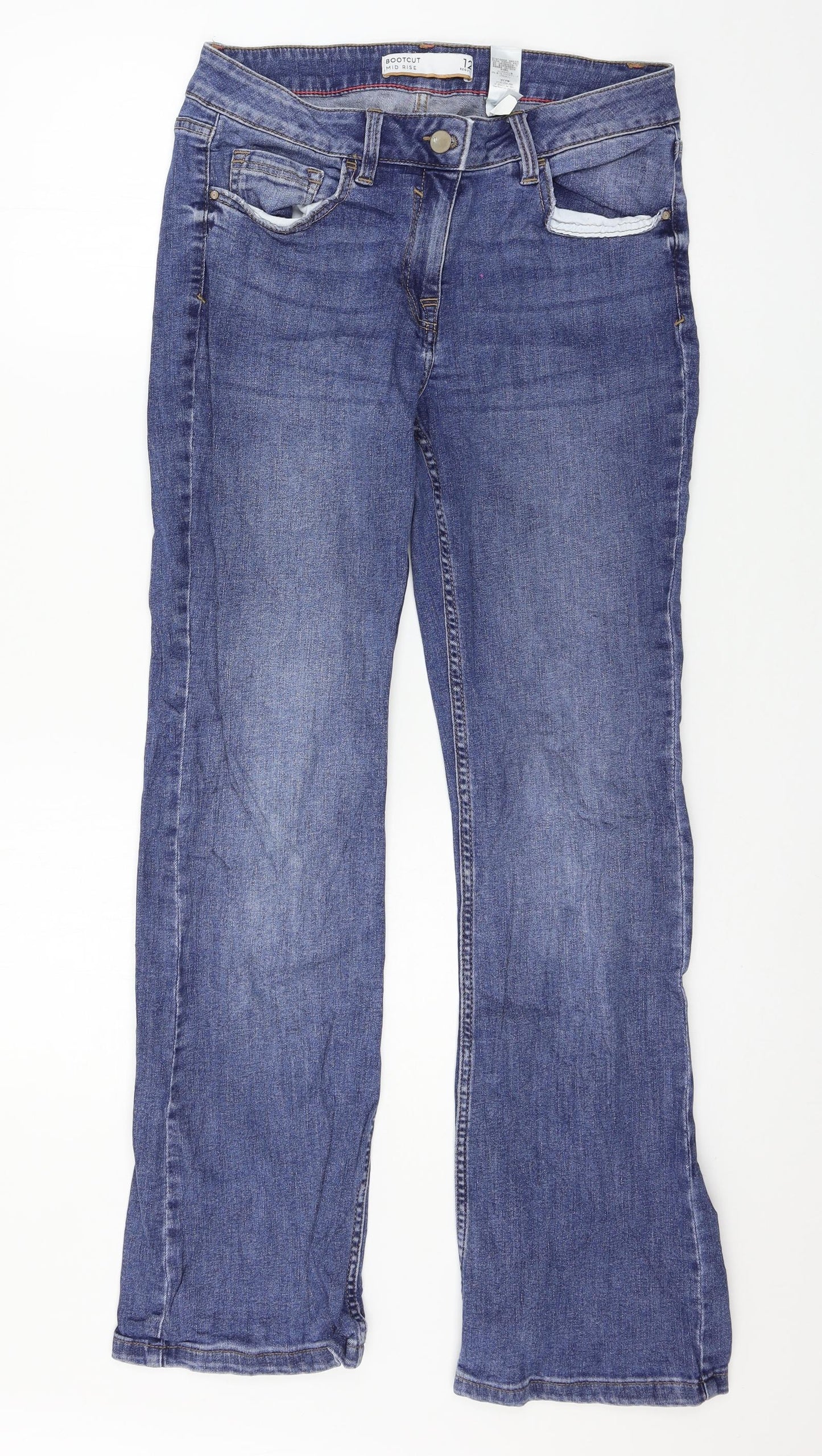 NEXT Womens Blue  Denim Straight Jeans Size 12 L30 in