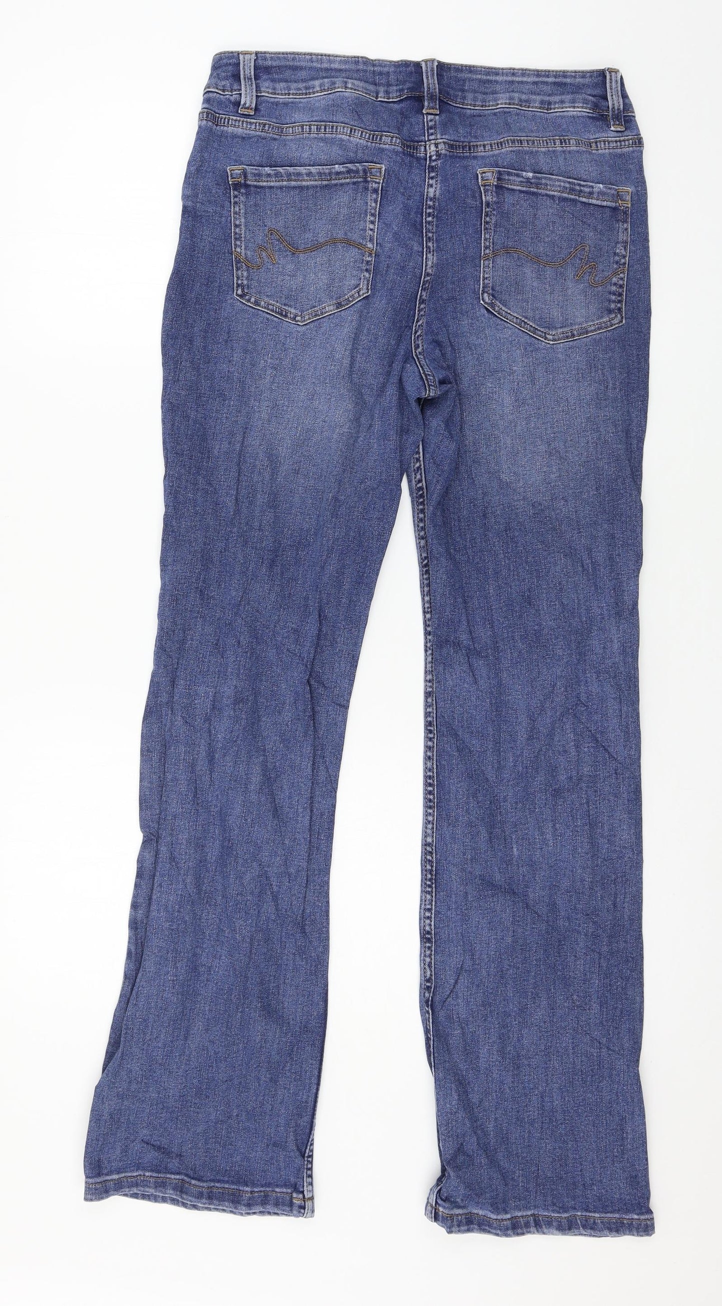 NEXT Womens Blue  Denim Straight Jeans Size 12 L30 in