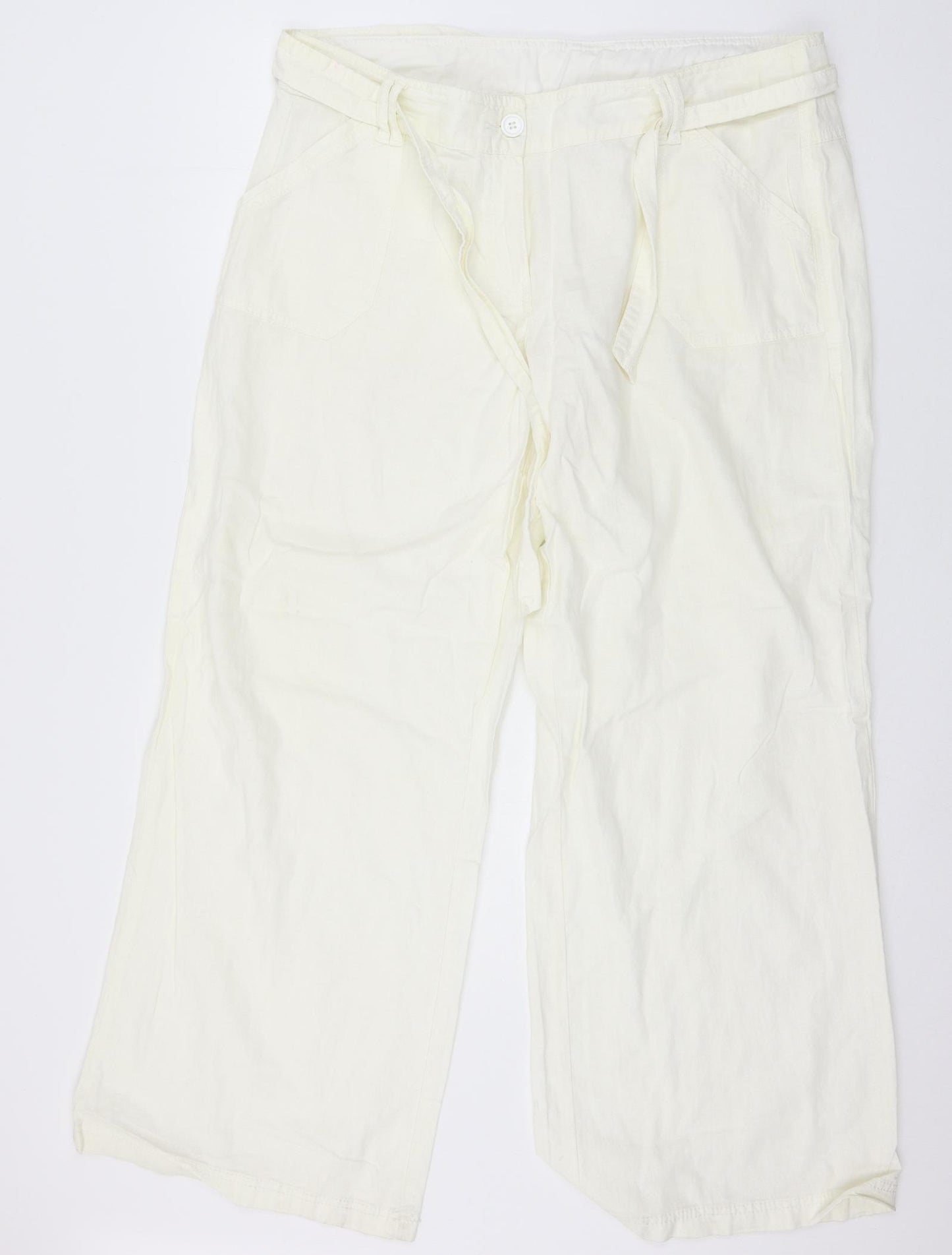 NEXT Womens White   Trousers  Size 18 L30 in